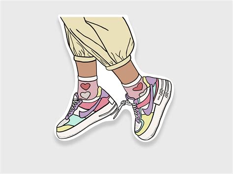 Pastel Nike Sticker Sneaker Stickers Vans Converse Etsy