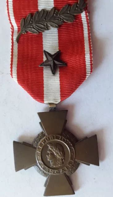 Ancienne M Daille Croix De La Valeur Militaire Citations Palme