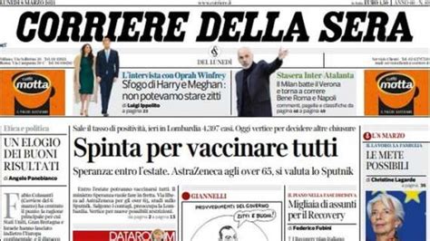 Il Corsera In Prima Pagina Il Milan Batte Il Verona E Torna A Correre