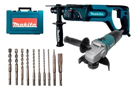 Combo Rotomartillo Hr Sds Plus Esmeriladora Makita Env O Gratis