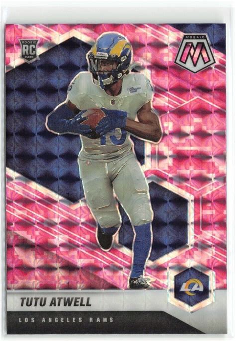 Panini Mosaic Pink Camo Tutu Atwell Rc Los Angeles Rams Ebay