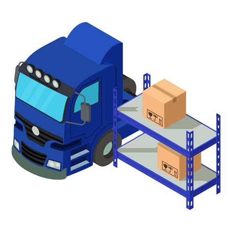 Premium Vector Warehouse Logistic Icon Isometric Vector Big Truck