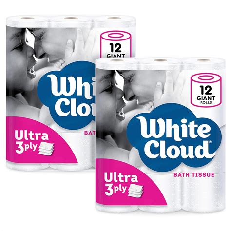 White Cloud Ultra Suave Y Grueso Papel Higi Nico De Capas Paquete De