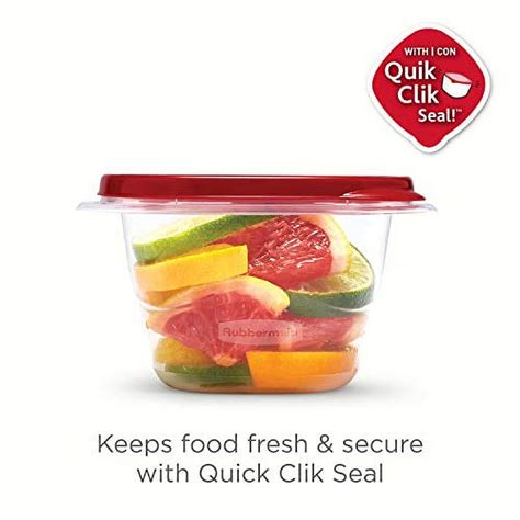 Rubbermaid Ruby Red Plastic Freezer Safe Food Storage Container 26