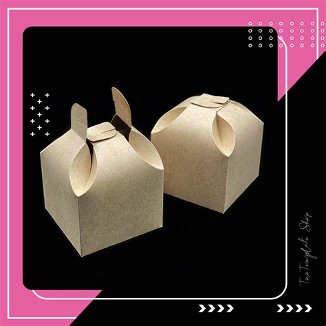 Curved Box Template, Gift Box Template, Candy Box Template, Cookies Box ...