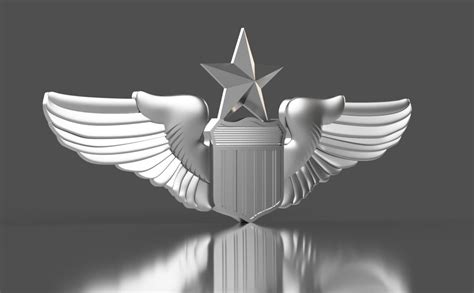 Air Force Senior Pilot Badge 3d Stl File For Cnc Router Etsy