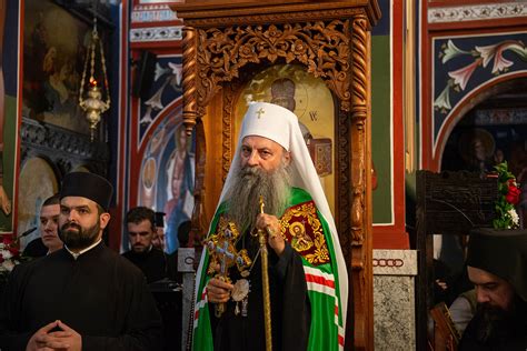 Serbian Patriarch Porfirije In The Diocese Of Zvornik Tuzla Of Doboj