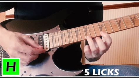 5 Cool Blues Rock Licks Easy To Hard Beginner To Intermediate Guitar Lesson E Minor