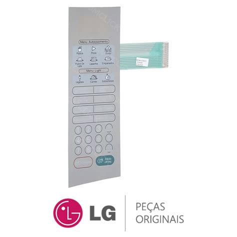 Membrana Painel Frontal Micro Ondas LG MH3046SP MH3046SPE