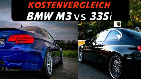 BMW E92 M3 Vs BMW E92 335i Kostencheck Unterhalt Reparaturen M3