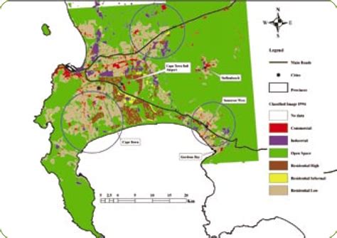 A Classified Landsat Image Of Cape Town Indicating Land Use Classes For