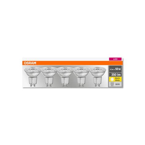 Osram Led Reflector Gu10 4 3w 36° 2700k 350lm 5x Uk