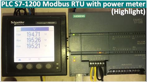 Plc S Modbus Rtu Communication With Schneider Power Meter Youtube