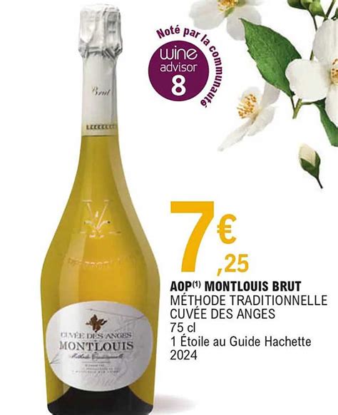 Promo Aop Montlouis Brut Méthode Traditionnelle Cuvée Des Anges chez E