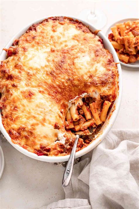 Classic Baked Ziti Recipe With Ricotta Cheese Meat