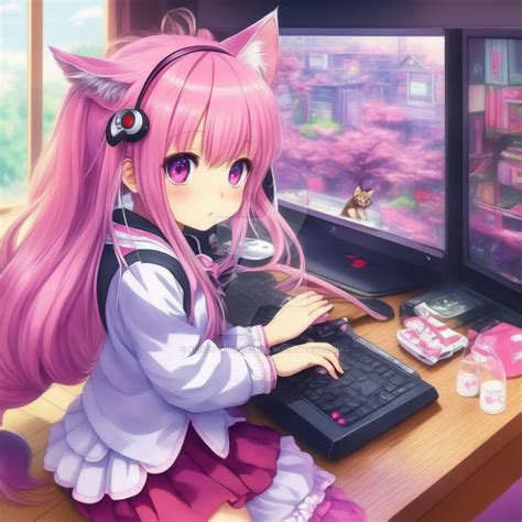 Cute Anime Gamer Girl by KuroyukiDevGames on DeviantArt