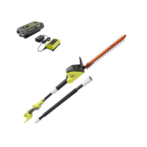 Ryobi 40v 18 Inch Cordless Battery Pole Hedge Trimmer With 20 Ah Battery And Charger The Home