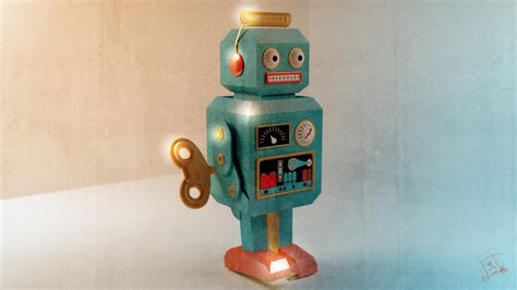 Retro Robot Wind Up Toy by shadyness on DeviantArt