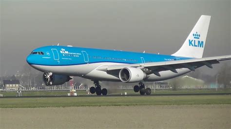 KLM New Livery Airbus A330 200 Landing At Schiphol Airport YouTube