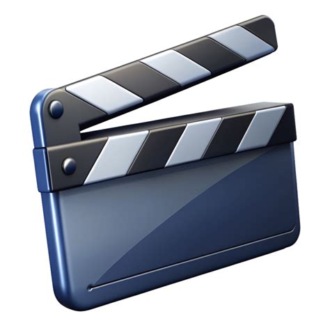 Realistic Clapperboard Cinema D Object Png