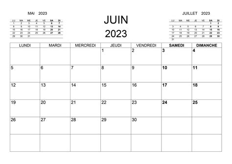 Calendrier Juin Calendrier Su