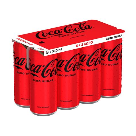 Coca Cola Zero Χωρίς ζάχαρη 6x330ml 2 Δώρο ΣΚΛΑΒΕΝΙΤΗΣ