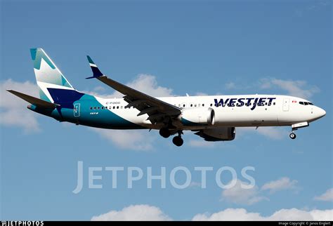 C FQGG Boeing 737 8 MAX WestJet Airlines Janos Englert JetPhotos