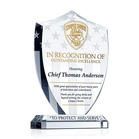 Unique Police Recognition Plaques And Sample Wordings Recognition