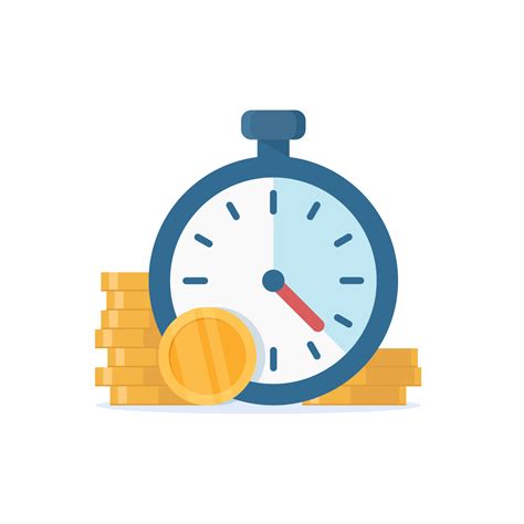 Time is money concept,clock and coin, long term financial investment