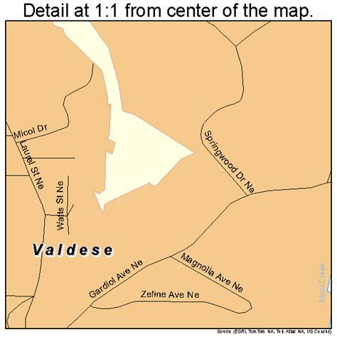 Valdese North Carolina Street Map 3769520