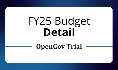 Fy25 Budget