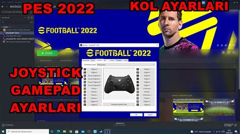 E FOOTBALL 2022 PES 2022 KOL JOYSTICK GAMEPAD AYARLARI PC YouTube