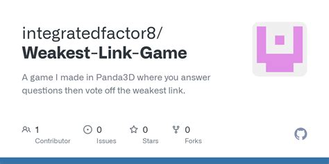 Github Integratedfactor8weakest Link Game A Game I Made In Panda3d Where You Answer