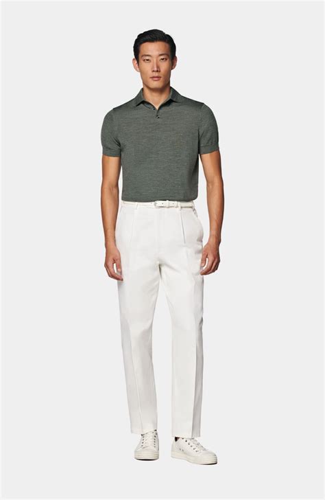 Dark Green Polo Shirt In Pure Australian Merino Wool Suitsupply Germany
