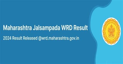 Maharashtra Jalsampada WRD Result 2024 Released Wrd Maharashtra Gov In