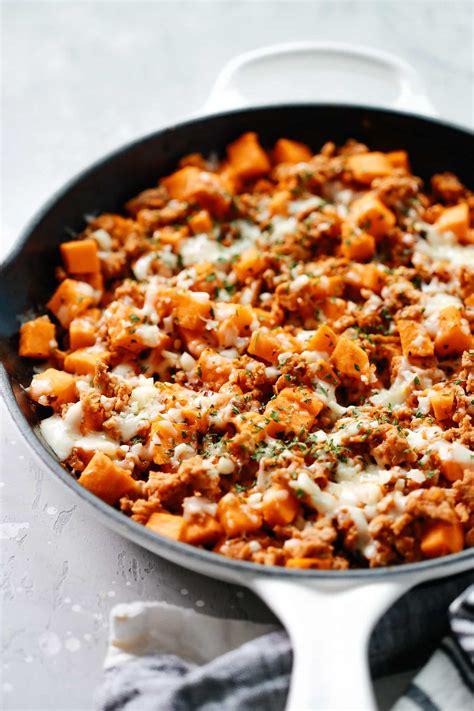 Ground Turkey Sweet Potato Skillet Delicious One Pan Dinner Recipe