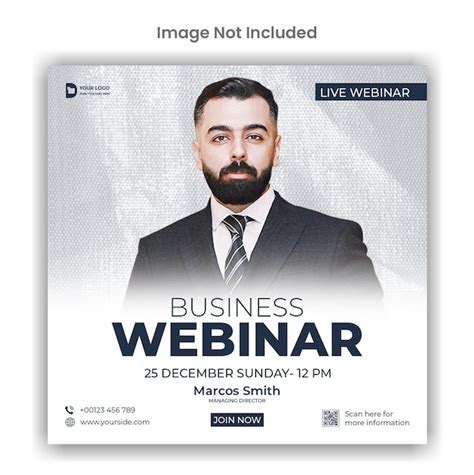 Premium Psd Webinar Conference Social Media Or Instagram Post Template