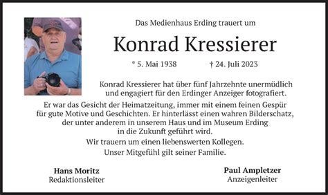 Traueranzeigen Von Konrad Kressierer Trauer Merkur De