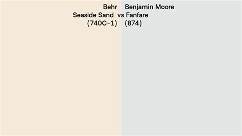 Behr Seaside Sand C Vs Benjamin Moore Fanfare Side By Side