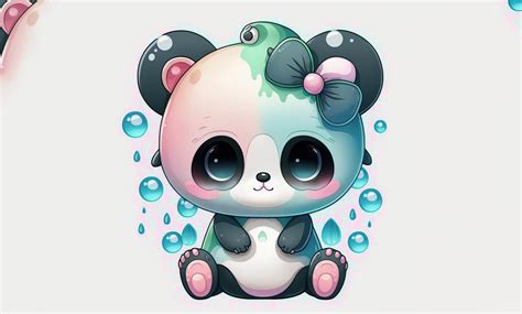 Cute Panda Kawaii Clipart Graphic By Poster Boutique Creative Fabrica