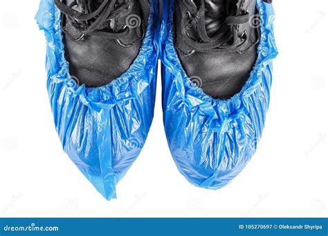 Shoe covers on shoes stock image. Image of polythene - 105270697