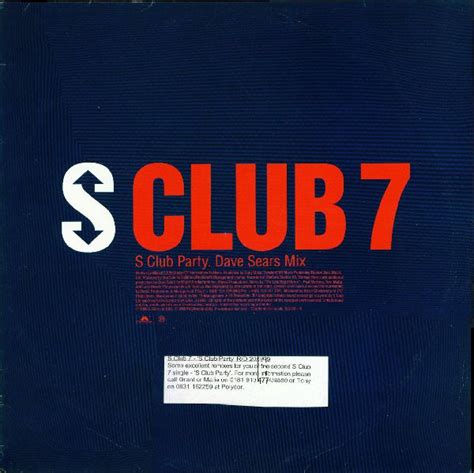 S Club 7 S Club Party Vinyl 12 45 Rpm Single Sided Single Promo Discogs