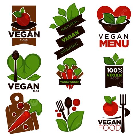 Vector De Plantillas De Logotipo De Café Vegetariano Para Menú De