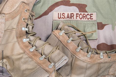 Combat boots and Air Force uniform Stock Photo | Adobe Stock