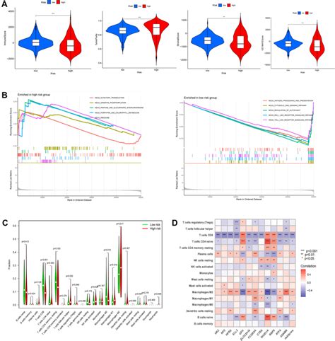 The Characteristics Of Tme Between Low And High Risk Groups In The