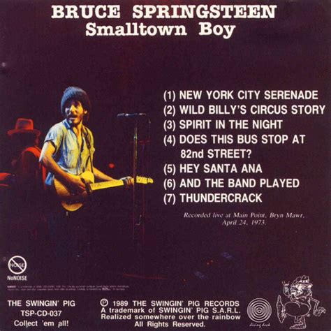 Car Tula Interior Frontal De Bruce Springsteen Smalltown Boy Portada