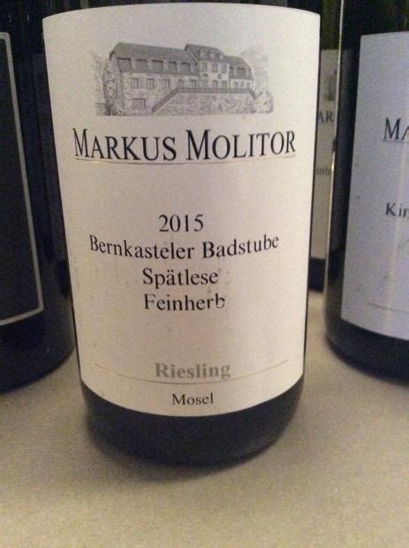 Markus Molitor Bernkasteler Badstube Riesling Sp Tlese Green