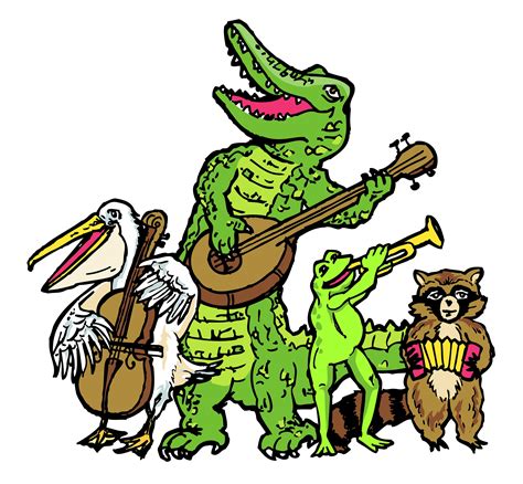 Cajun Music Instruments Clip Art