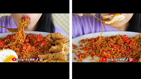 ASMR 3 BUNGKUS MIE GAGA GORENG JALAPENO SAMBAL GEPREK ASMR INDONESIA