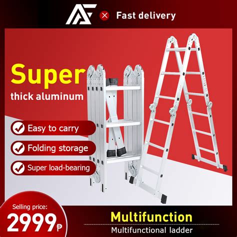 Years Warranty Aluminum Alloy Folding Ladder Feet Feet Multi